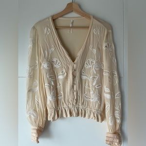 Anthropologie Floral Blouse